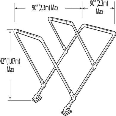 Bimini Top Frame Kit 3 Bar 7/8